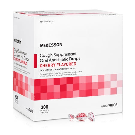 McKesson Cherry Menthol Cough Relief Lozenges, 300 ct.