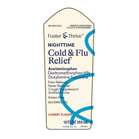 Foster & Thrive Nighttime Cold & Flu Relief Liquid Suspension, 12 oz.