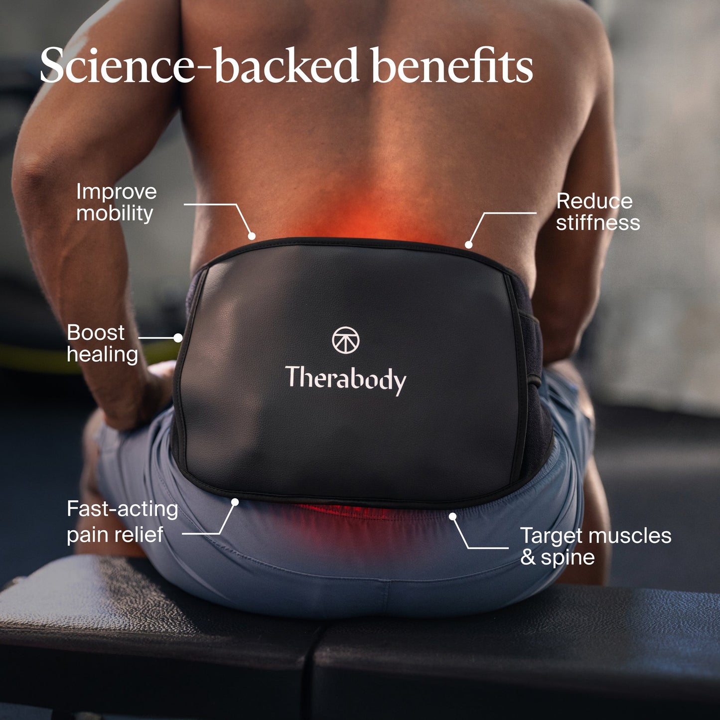 Therabody ThermBack LED 4-in-1 Back Wrap for Pain Relief