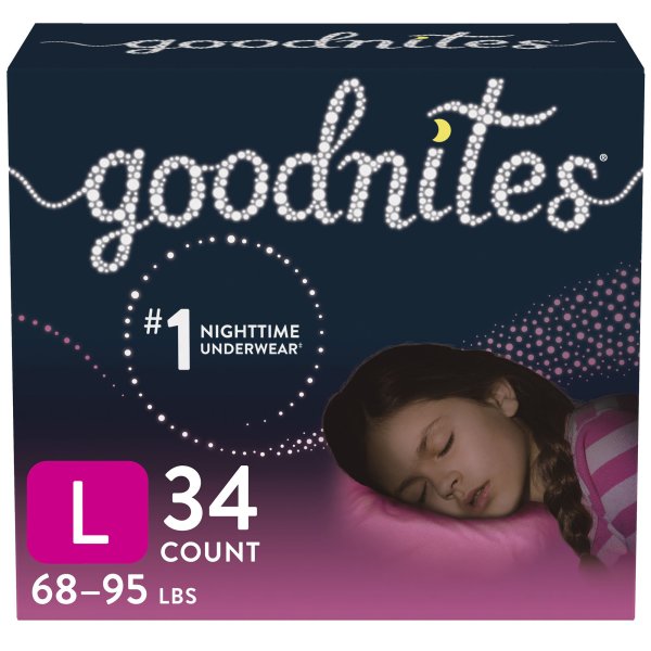 GoodNites® Absorbent Nighttime Underwear For Girls