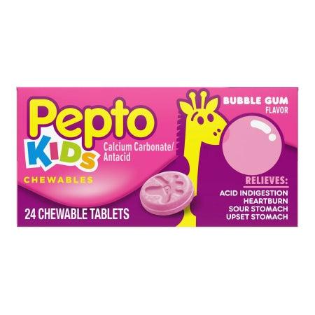 Pepto Kid's Strength Chewable Tablets, 24 ct.