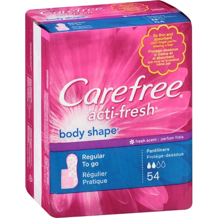 Carefree® Panty Liners, Regular Liners, Wrapped. 54 ct.