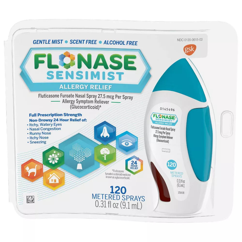 Flonase Sensimist Allergy Relief Nasal Spray, 27.5 mcg Strength, 120 ct.