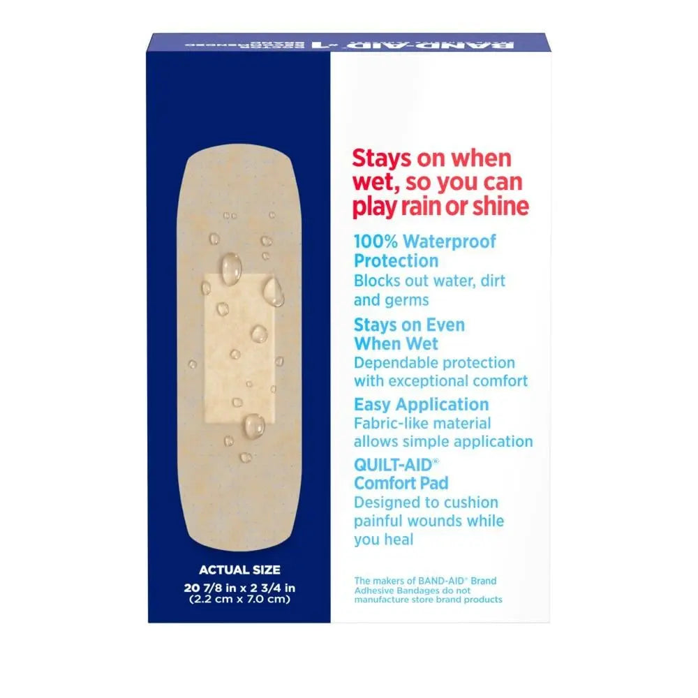 BAND-AID Water Block Flex Waterproof Adhesive Bandages, 20 ct.