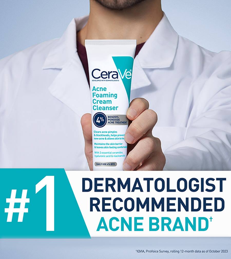 CeraVe Acne Foaming Cream Cleanser, 5 fl. oz.