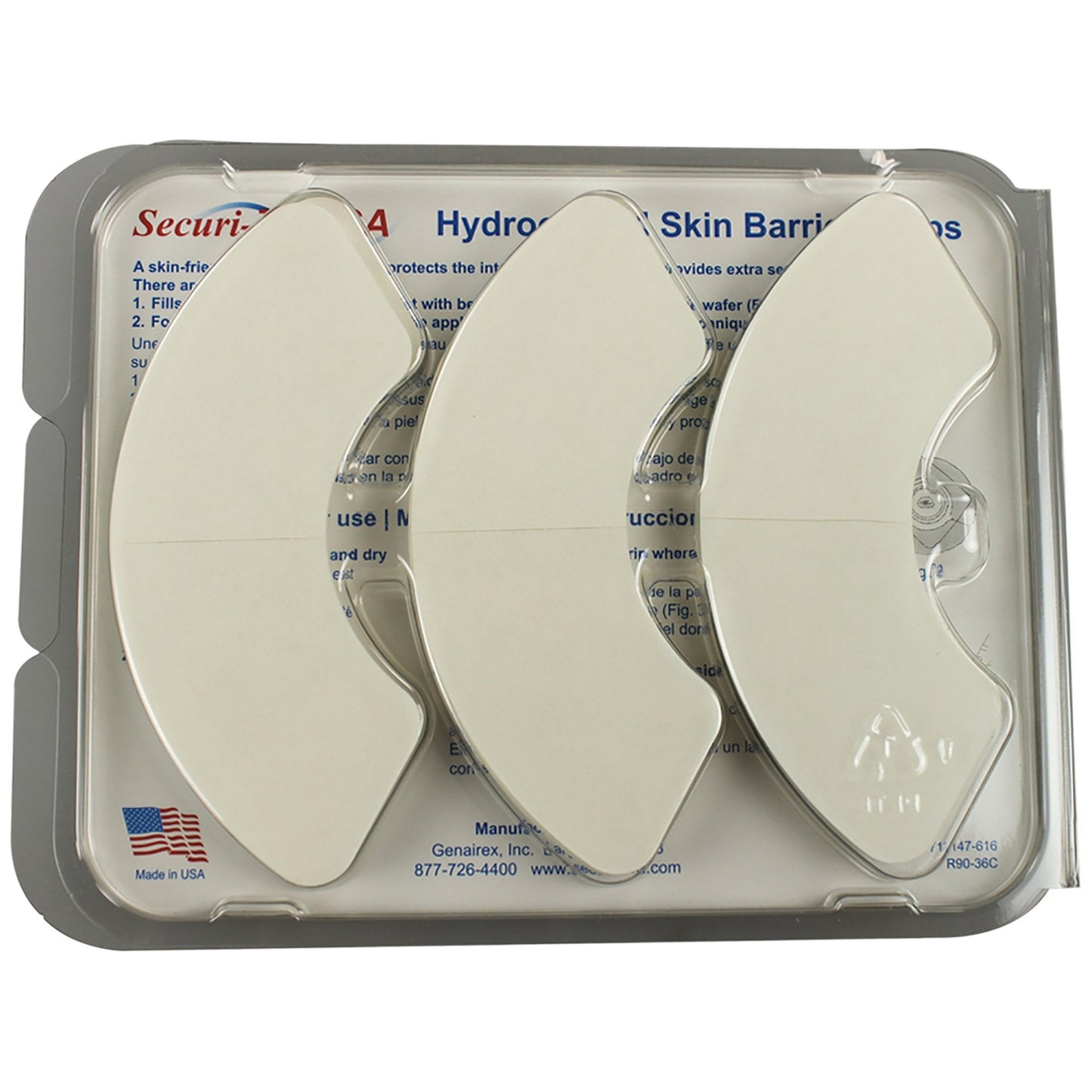 Securi-T USA® Pre-Cut Hydrocolloid Skin Barrier Strip