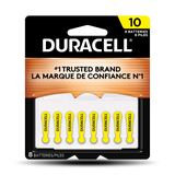 Duracell Size 10 Zinc-Air Disposable Hearing Aid Batteries, 8 ct.