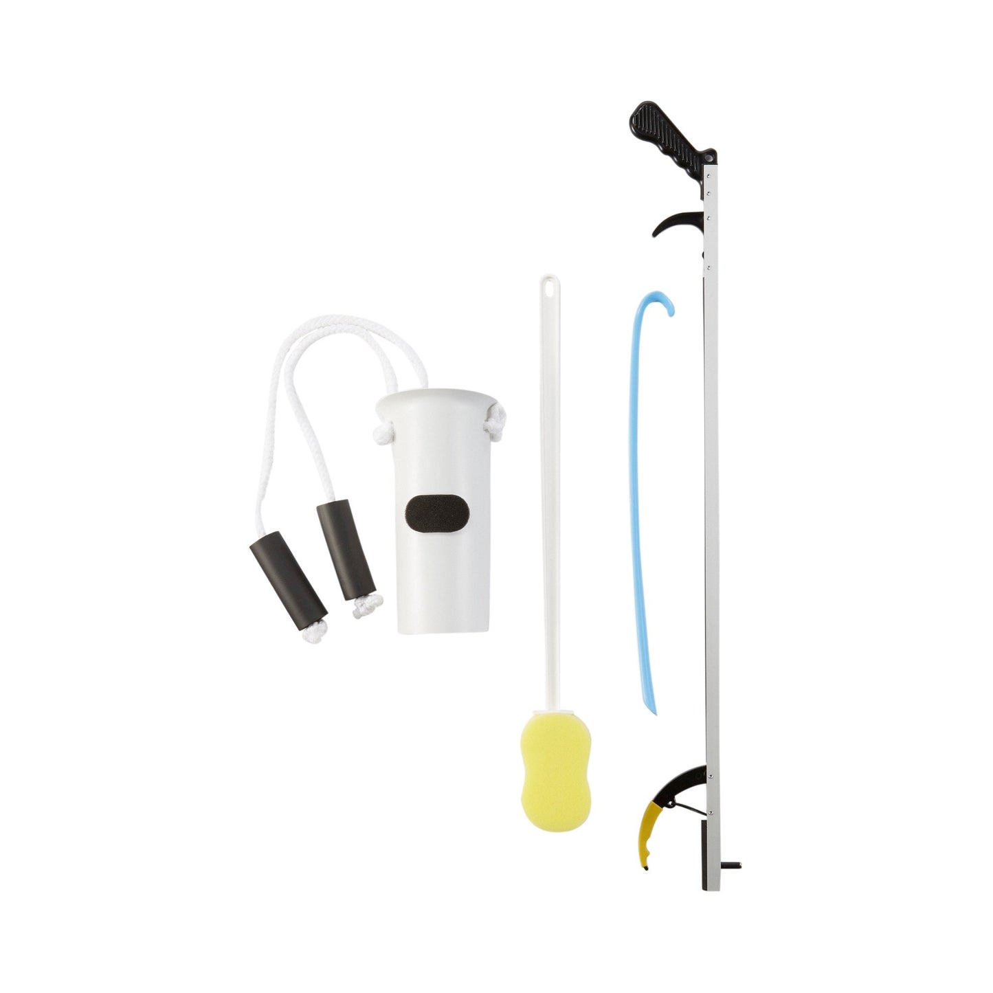 FabLife™ Daily Living Aid Kit with Reacher, Shoehorn, Sock-Aid, and Sponge Handle