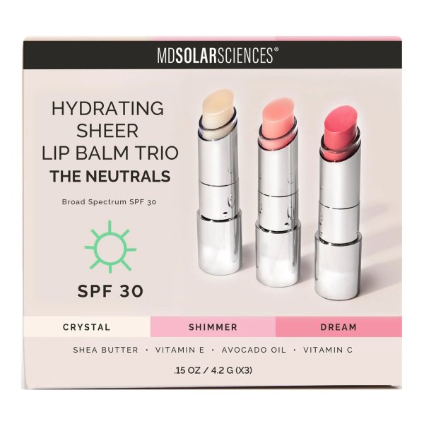 MDSolarSciences Hydrating Sheer SPF 30 Lip Balm Neutrals + Vibes Bundle