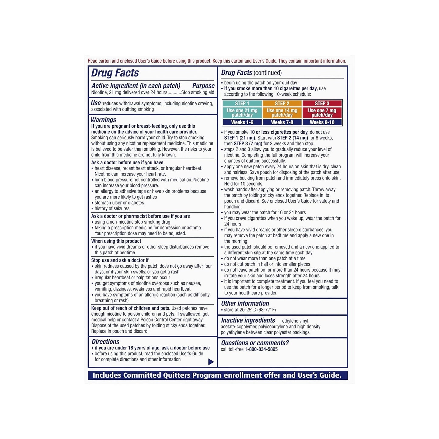 Nicoderm CQ® Step 1 Nicotine Patches, 21 mg, 14 ct.