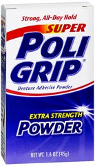 Super Poligrip® Extra Strength Denture Adhesive Powder, 1.6 fl. oz.