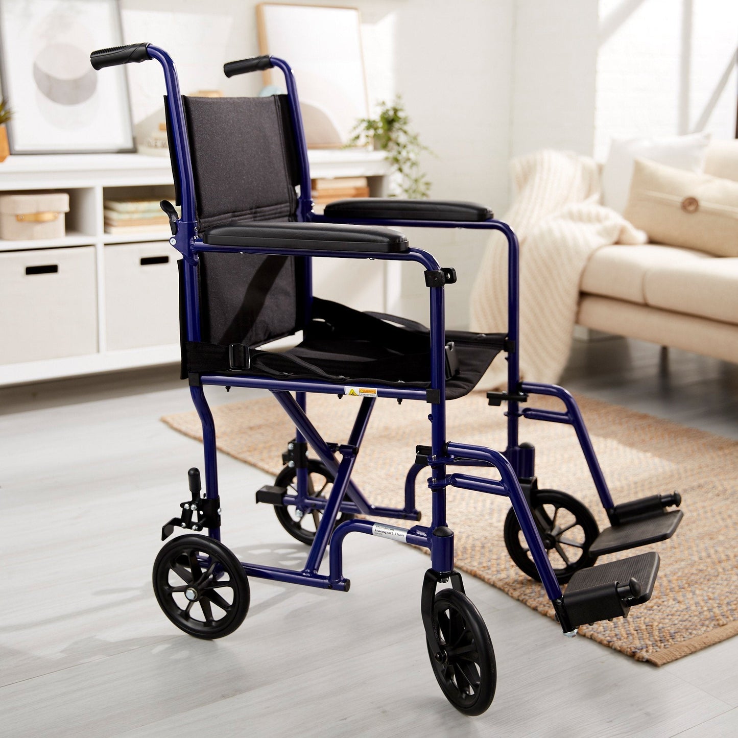 McKesson Lightweight Aluminum Transport Chair, 300 lb. Capacity