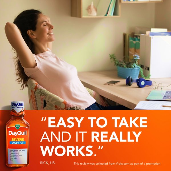 DayQuil Severe Maximum Strength Cough, Cold & Flu Daytime Relief Liquid