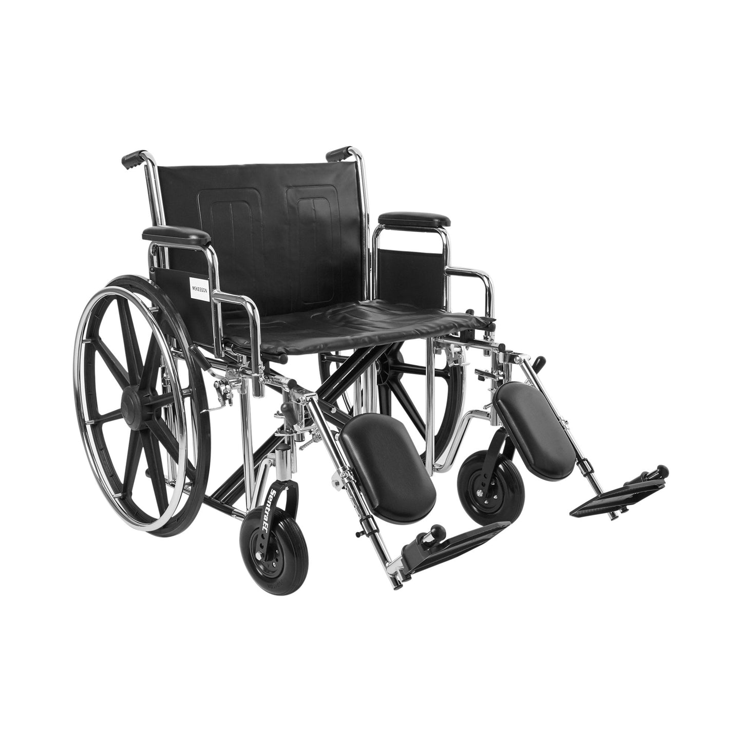 McKesson Heavy-Duty Wheelchair, 450 lb. Capacity, 22 - 24" Seat Widith