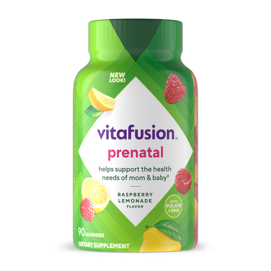 Vitafusion PreNatal Vitamin Gummies, Raspberry Lemonade, 90 ct.
