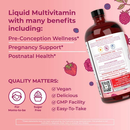 Mary Ruth's® Prenatal & Postnatal Liquid Multivitamin, Berry, 32 oz.