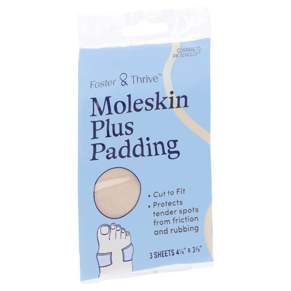 Foster & Thrive Moleskin Plus Padding, 3 ct.