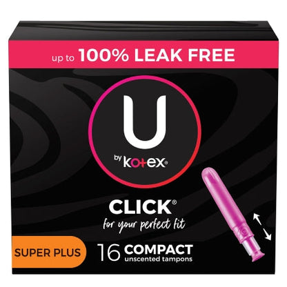 U By Kotex® Click® Compact Tampons, 16 ct