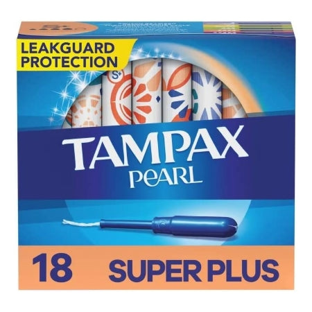 Tampax Pearl Tampons with LeakGuard Braid, Unscented, 18 ct.