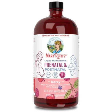 Dietary Supplement Mary Ruth's® Prenatal  Postnatal Liquid Multivitamin Vitamin A / C / D / E 750 mcg - 60 mg - 8 mcg - 19 mg Strength Liquid 32 oz. Berry Flavor (EA)