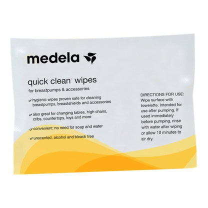 Medela Breast Pump Wipe Quick Clean, 40 ct.