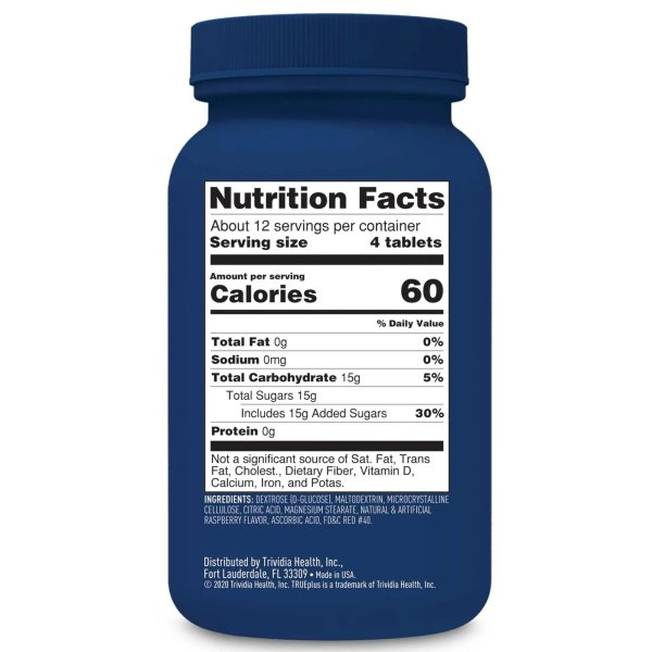 TRUEplus™ Glucose Supplement Chewable Tablets. 4 - 15 mg.
