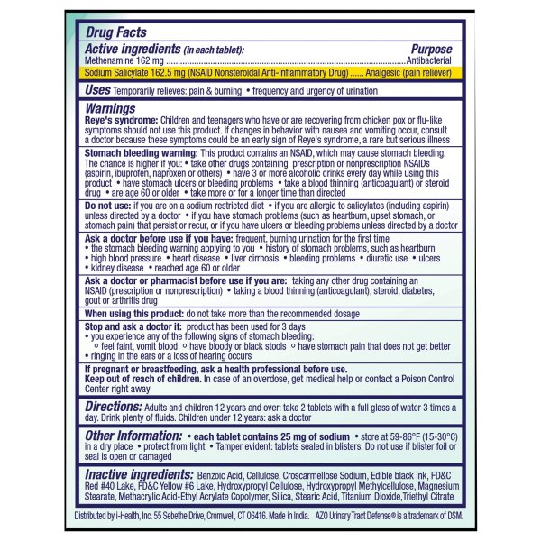 AZO Urinary Tract Defense Tablets, 18 ct