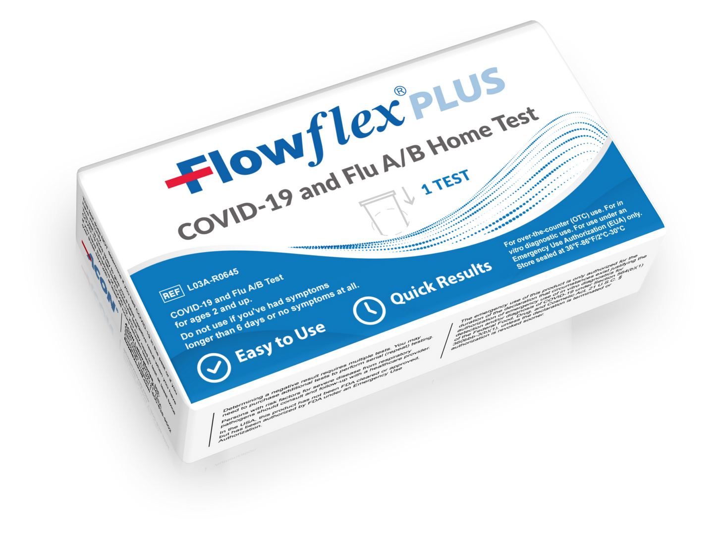 Flowflex® Plus COVID-19 and Flu A / B Home Test, 12 pack