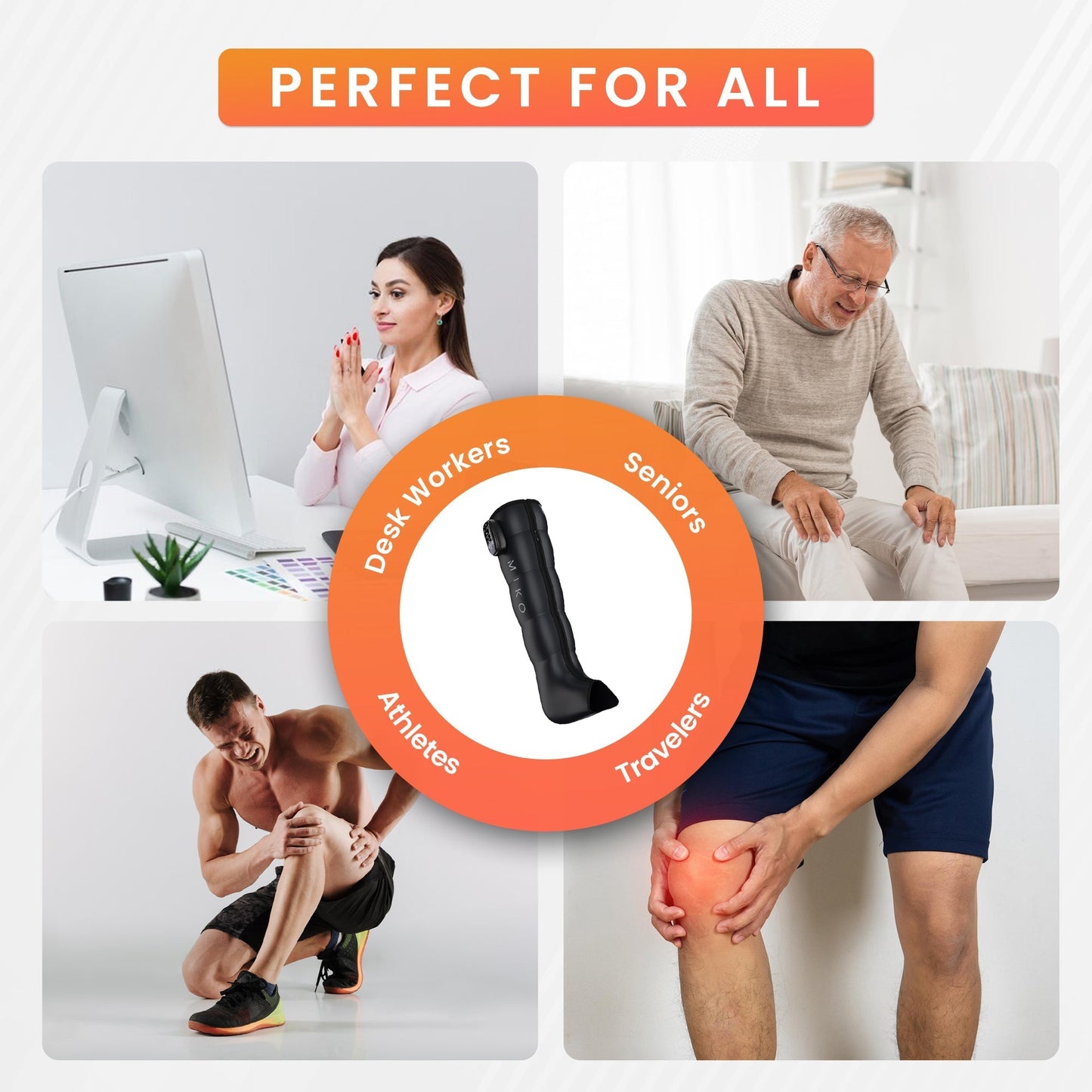Miko Aero Compression Leg Massager, Single Leg