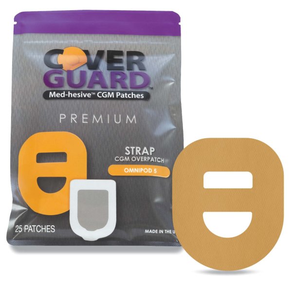 CoverGuard CGM Overpatch, Omnipod 5, Cross Strap, 25 ct.