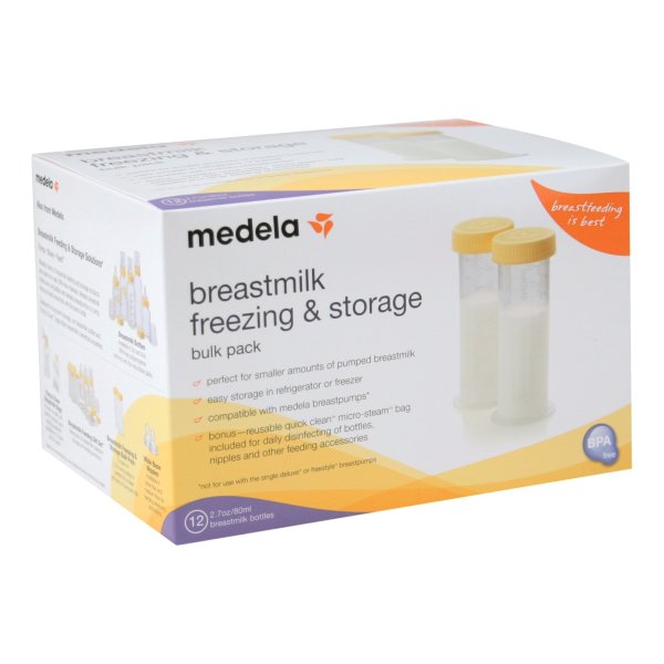 Medela Breast Milk Storage Bottle, 2.7 oz., 12 ct.