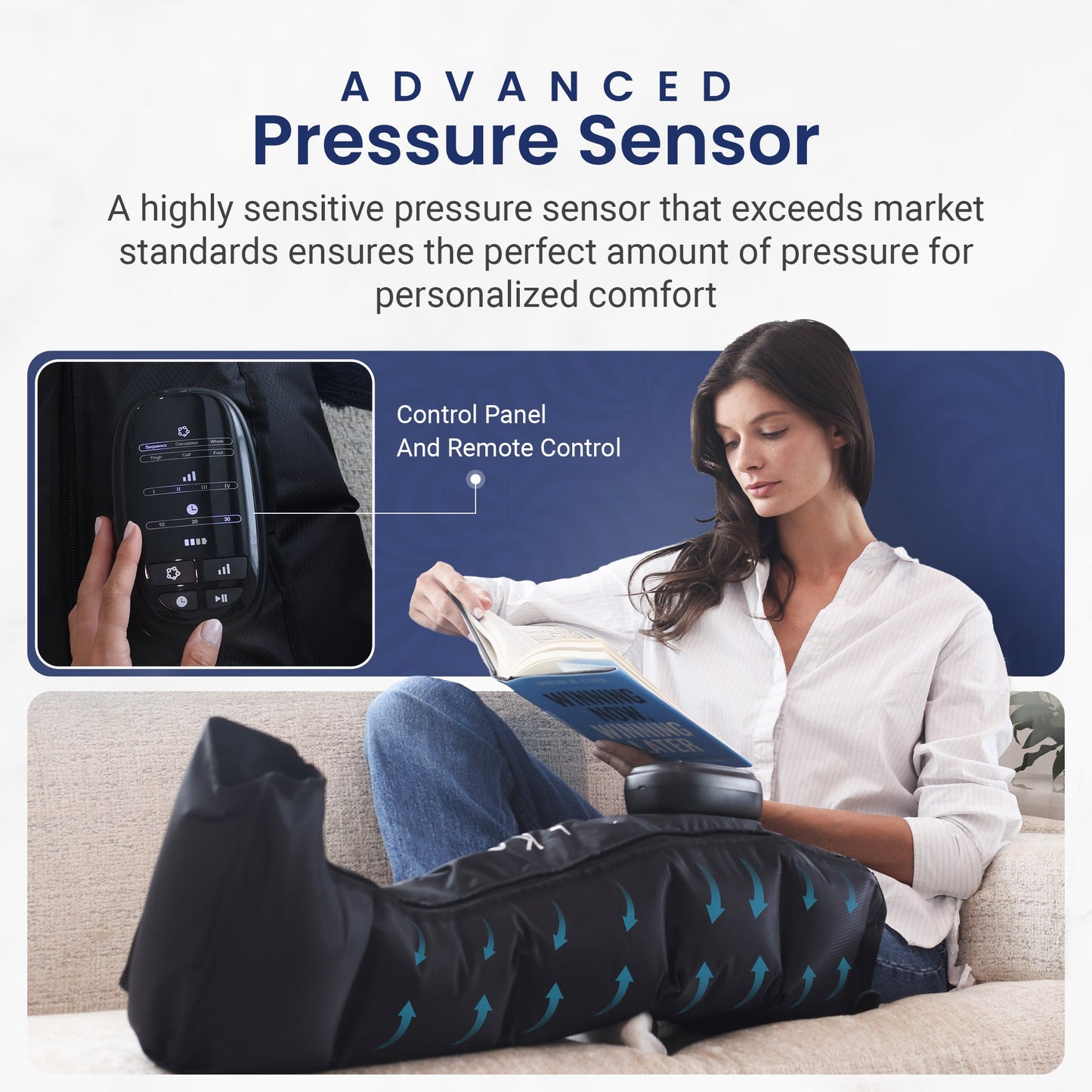 Miko Aero Compression Leg Massager, Single Leg