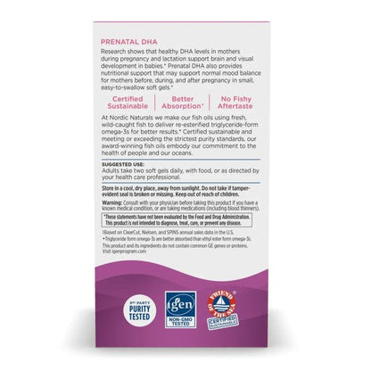 Nordic Naturals Prenatal DHA Supplement Soft Gels with Omega-3 & D-3, 90 ct.