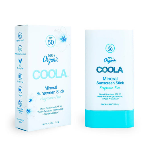 Coola Organic Mineral Sunscreen Stick, SPF 50, 0.6 oz.