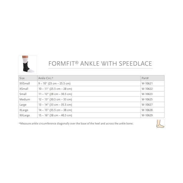 Ossur Formfit Ankle Brace with Speed Lace, Figure 8, Low Profile