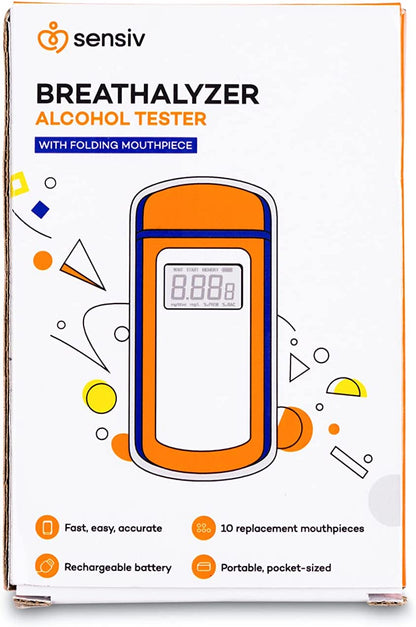 Sensiv Portable Breathalyzer, Professional-Grade Accuracy Alcohol Tester