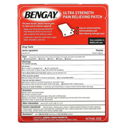 Bengay® Ultra Strength Menthol Topical Pain Relief Patch