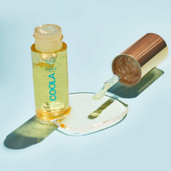 Coola Classic Liplux Organic Hydrating Lip Oil Sunscreen SPF 30, Golden Glow