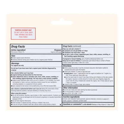 Foster & Thrive Miconazole 7 Day Vaginal Antifungal Treatment, 7 Disposable Applicators