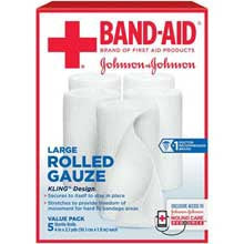 Band-Aid Conforming Gauze Bandage, 4 in. x 3.6 yd., Large, 5 ct.