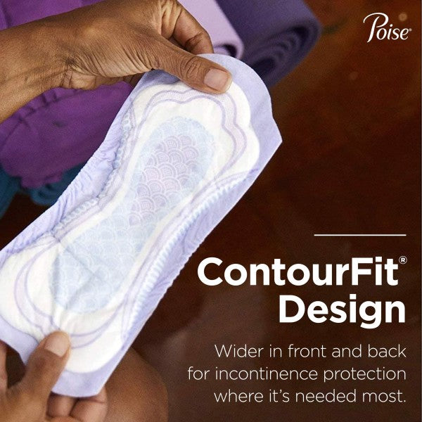 Poise Bladder Control Pads for Women, Heavy Absorbency, Regular Length