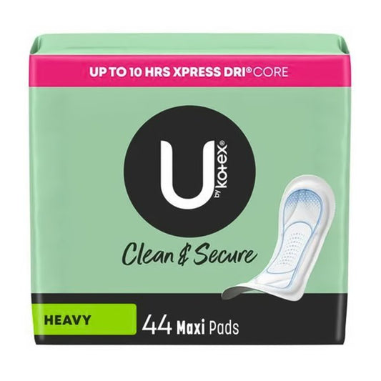 Kotex Clean & Secure Maxi Pads, Heavy, 44 ct.