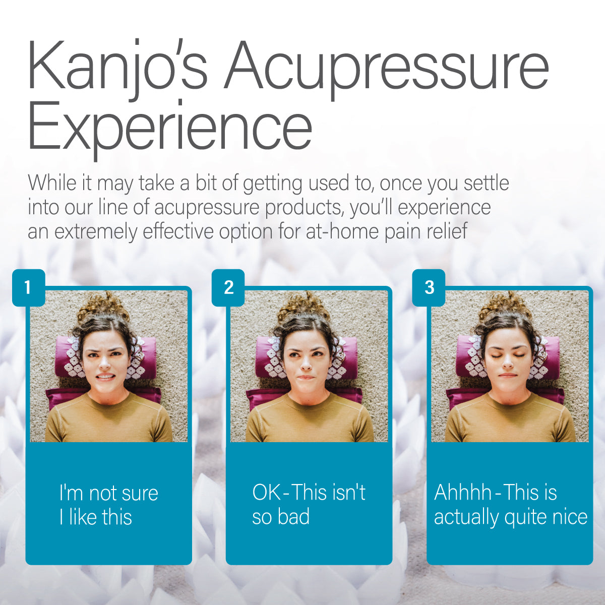 Kanjo Memory Foam Acupressure Mat Set, Large, Black