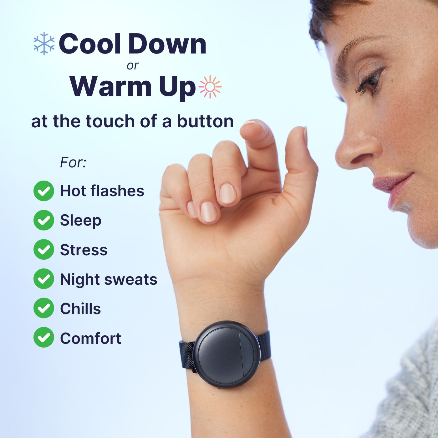 Embr Wave 2 Cooling or Heating Wristband for Hot Flash Relief
