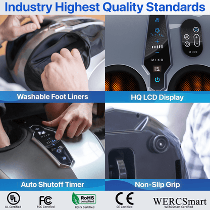 Miko Y2 Foot Compression Heat, Vibration Massager Therapy Device