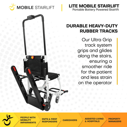 LITE Battery Powered Mobile Stairlift – Ultra Lightweight Portable Stairlift for Home Travel & Daily Transfers