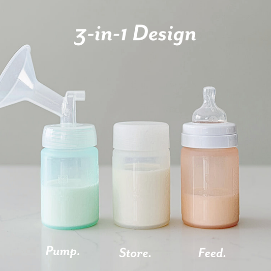 Mila's Keeper 3-in-1 Silicone Breast Milk Storage Bottle Set