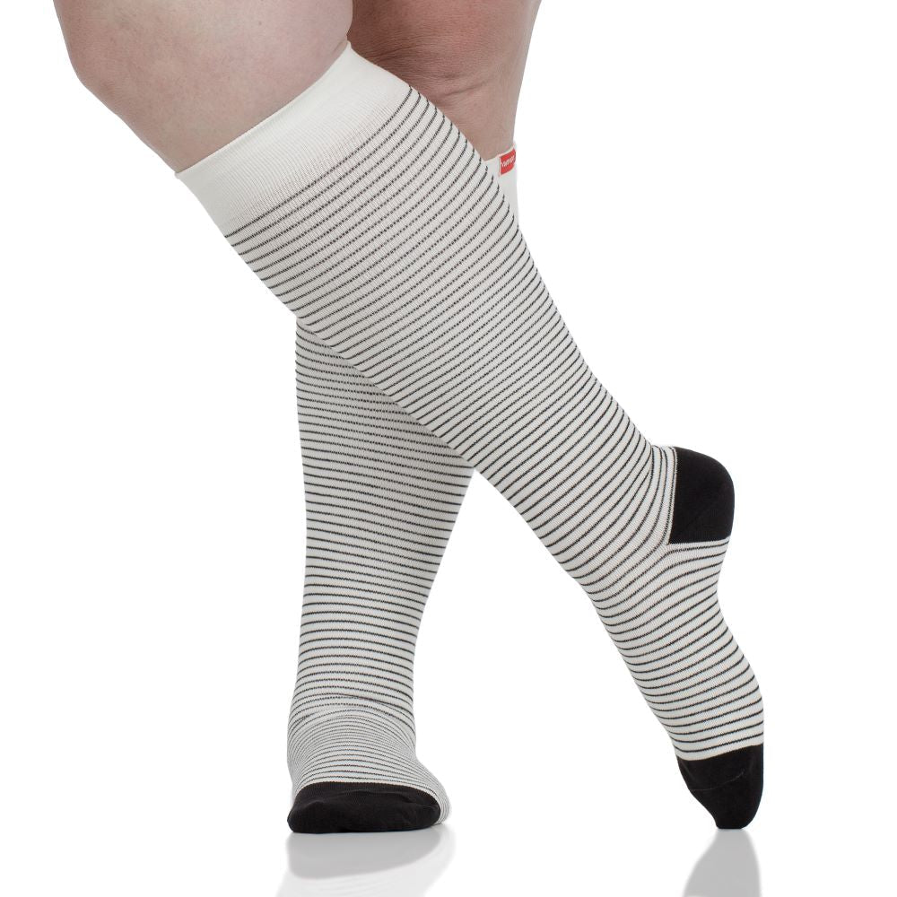 FSA Eligible 30-40 mmHg: Pinstripe (Cotton Compression Socks)