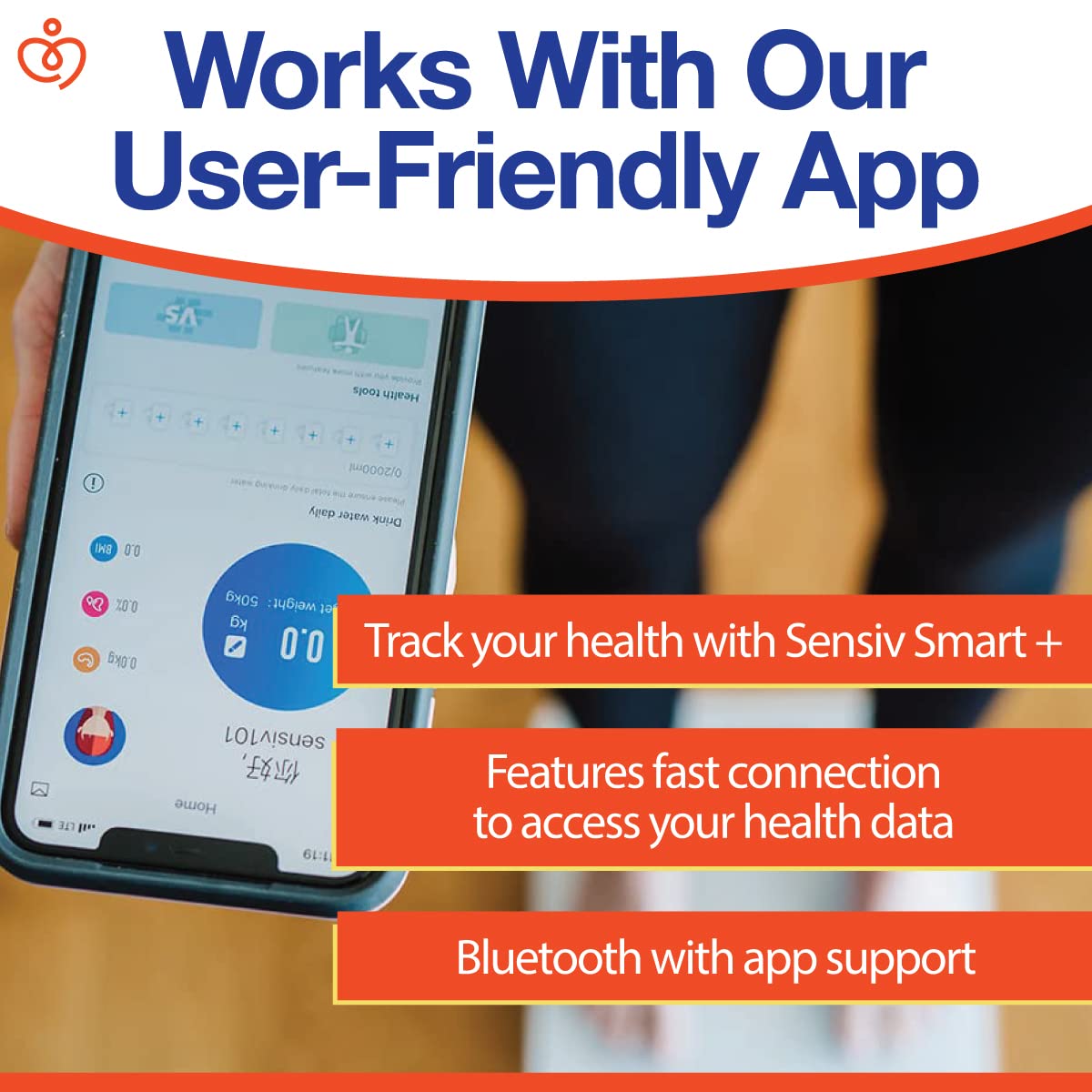 Sensiv Smart Scale with Body Composition and SensivSmart+ App