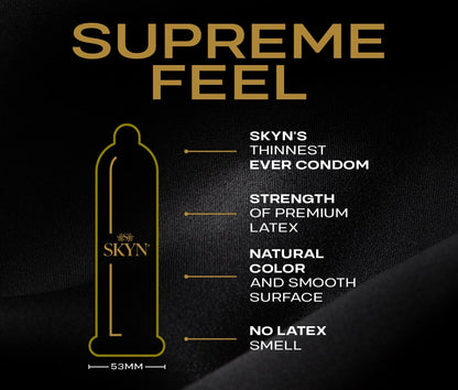 SKYN Supreme Non-Latex Lubricated Condoms, 30ct